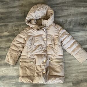 Zara down hooded coat girls 6/7